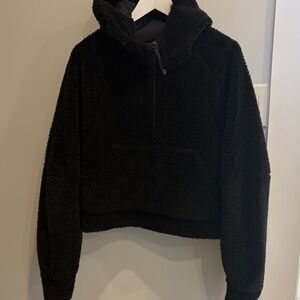 Cozy Black SHERPA LULU LEMON Hoodie